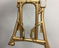 Gold durable powder coating
