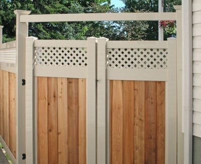 White garden gate fencing