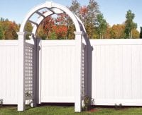 White wood gate entry