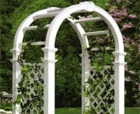 White wood gate entry