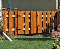wood gate fencing