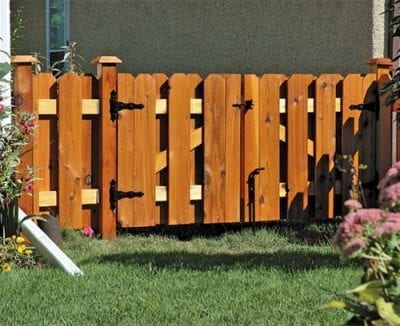 wood gate fencing