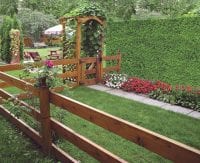Wood fencing and entry way