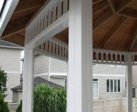 Vinyl railings on a porch