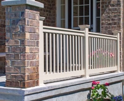 Porch railing & entryway