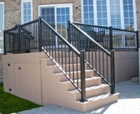 Deck with aluminum railings