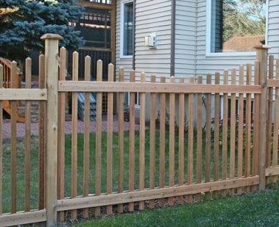 Unique wood fence