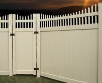 White picket fence with gate