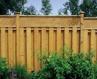 Privacy wood fence