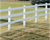 White farm fence