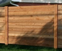 Wood privacy fence