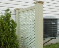 Fence with white paneling