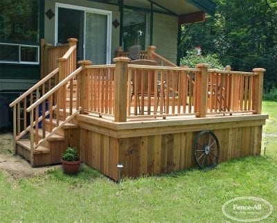 standard wood railing