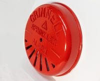 red sprinkler cover
