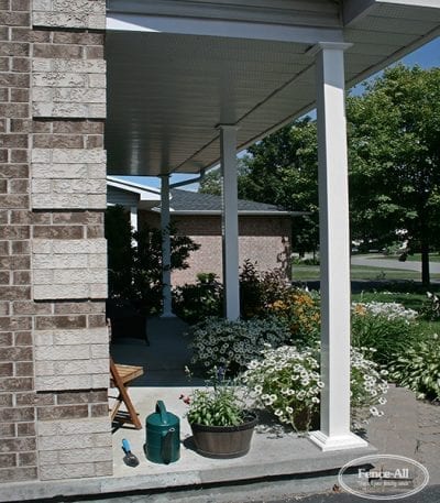 square vinyl porch post