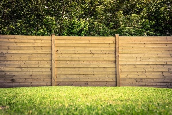 Fence that has been weatherproofed