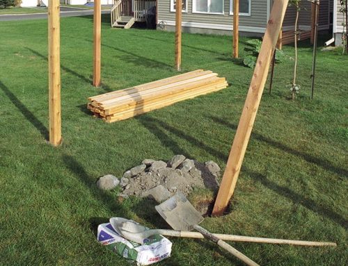 How do you lay out a straight fence line?