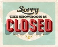 showroom closed