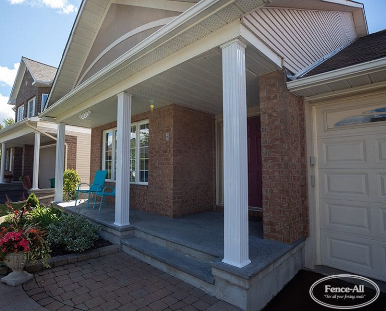 Square Fluted Aluminum Porch Post (or Wrap) Products Fence All