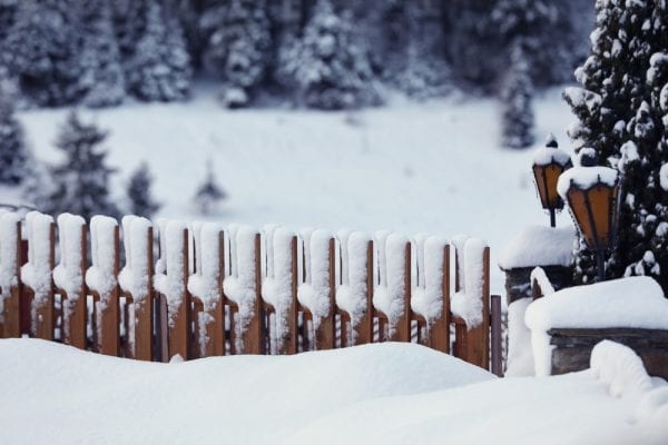 New fence staying strong in cold weather