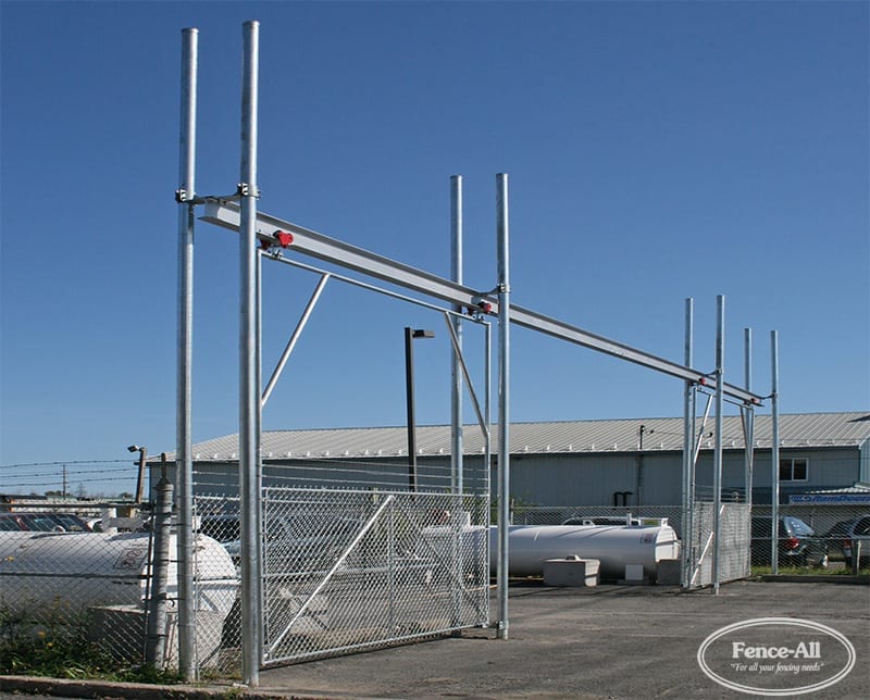 industrial chain link overhead slide gate