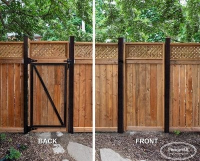 residential wood/metal gate