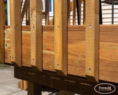 postless wood railing detail