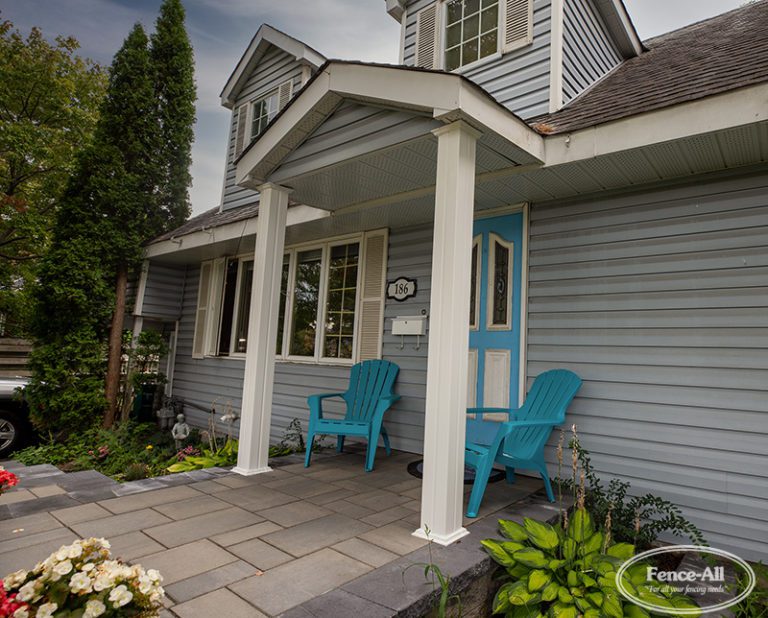 Square Fluted Aluminum Porch Post (or Wrap) Products Fence All