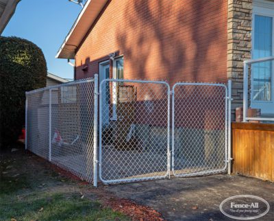 residential chain link double gates