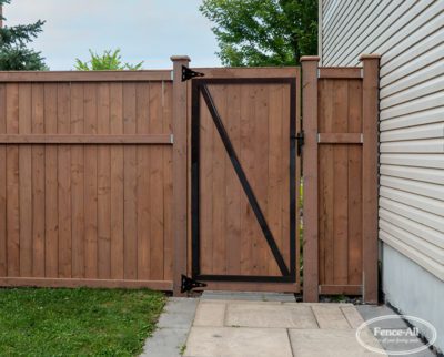 residential wood/metal gate