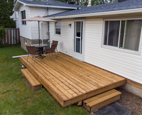 pressure treated deck