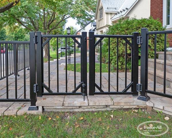 sleek aluminum double gates