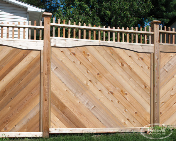 douglas w/scalloped picket topper (concave) and alternating angles panel style