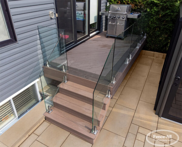 pure glass w/stainless steel feet