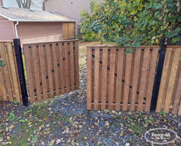 residential wood/metal gate