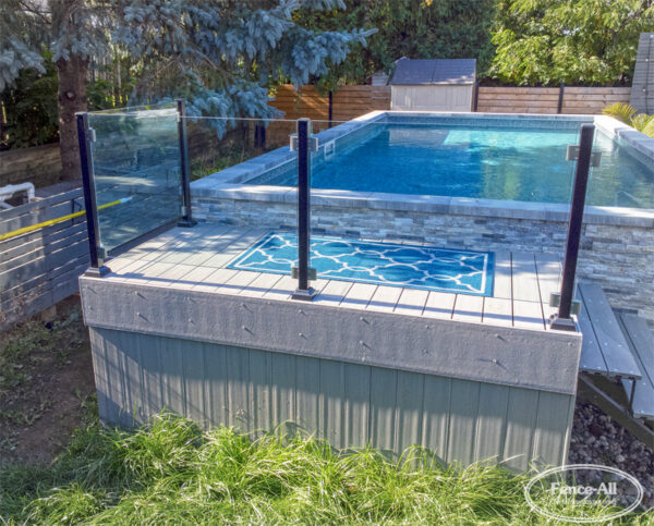 contemporary glass railing