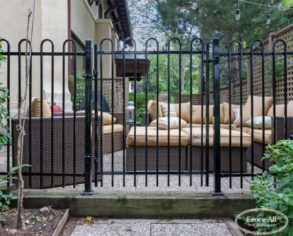 tiffany flanged iron gate