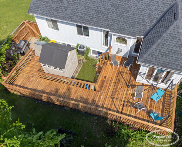 pressure treated sun deck w/access ramp