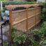 cedar pergola on georgian fence