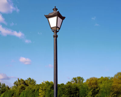 steel lamp post