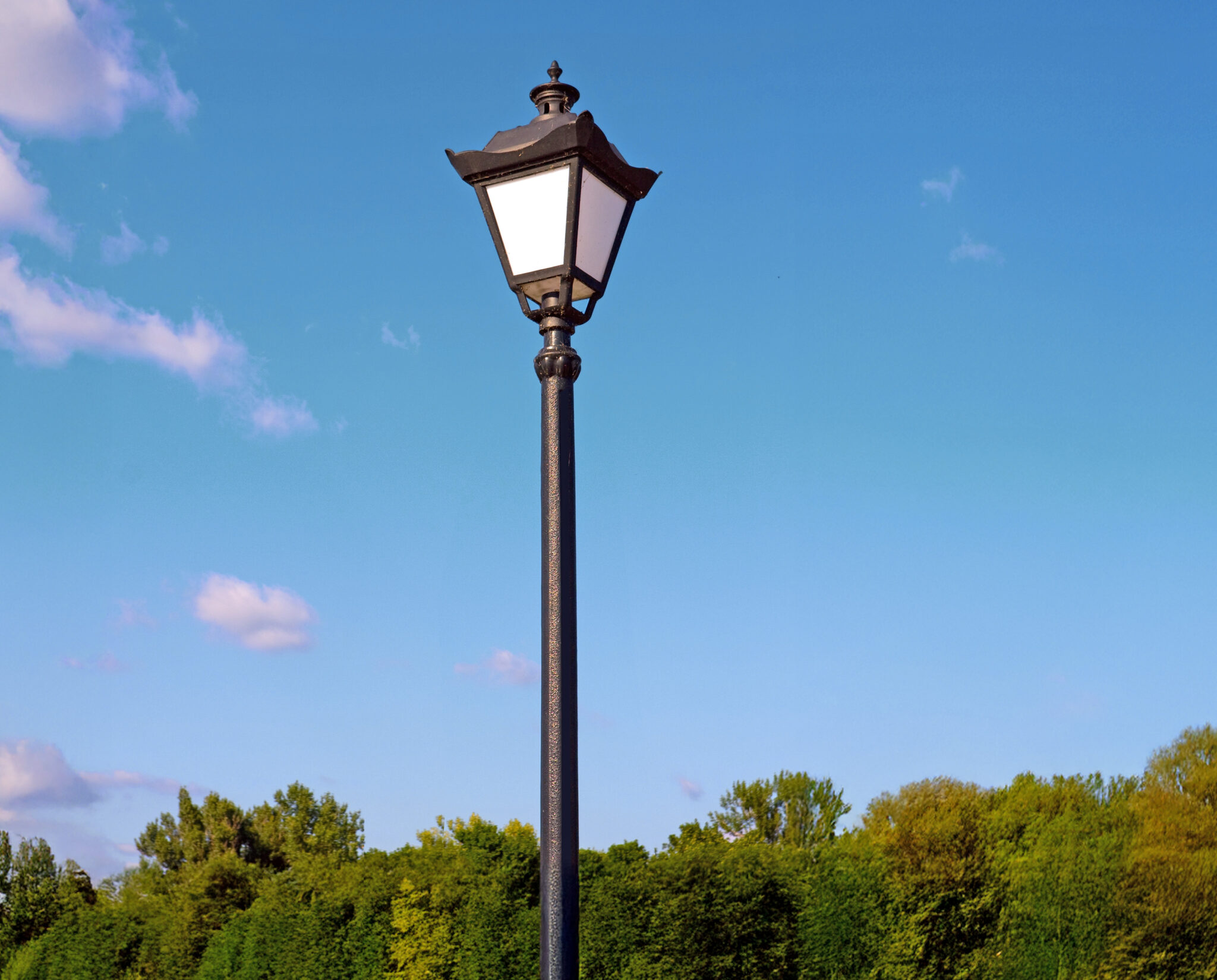 steel lamp post