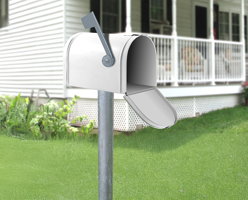 steel mail box post
