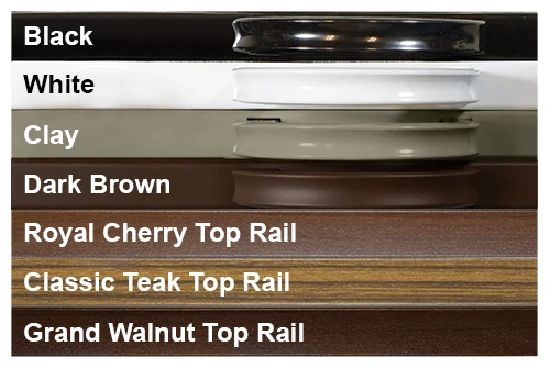 standard aluminum railing material colours